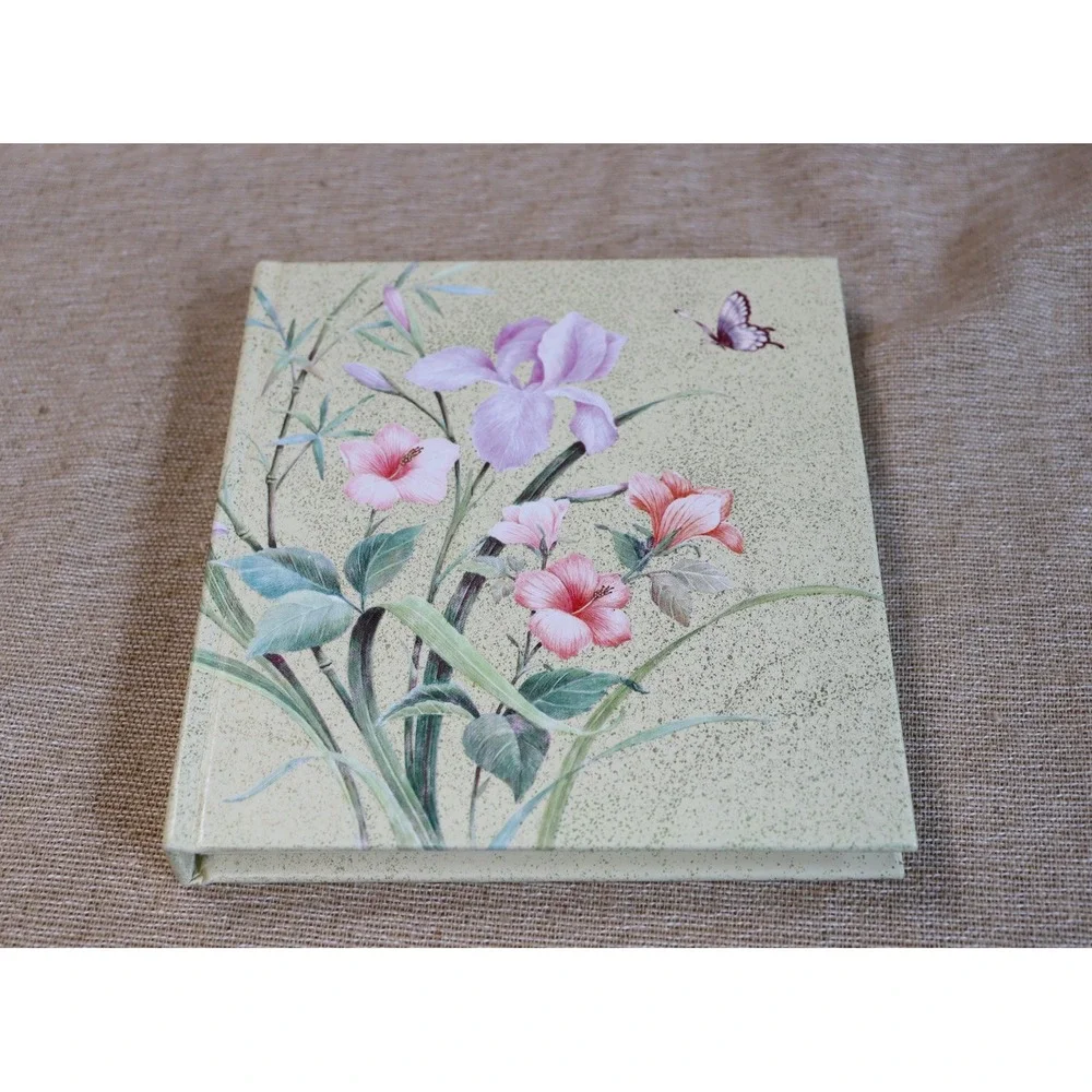 Hallmark Hard Cover Journal w/ Quote from Emily Bronte MadeUSA Flowers Butterfly